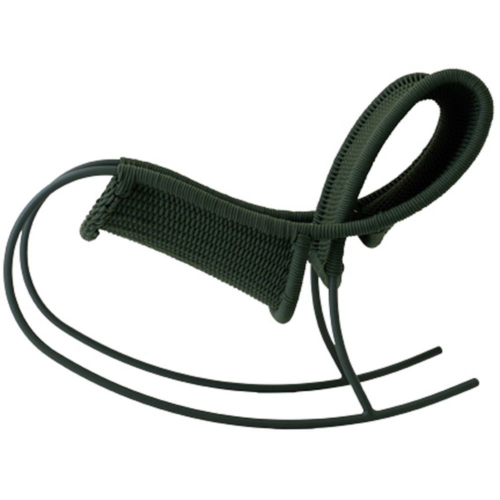 Scaun balansoar LIVINTWIST Apsaras, 66 x 107 x 78.5 cm, verde inchis