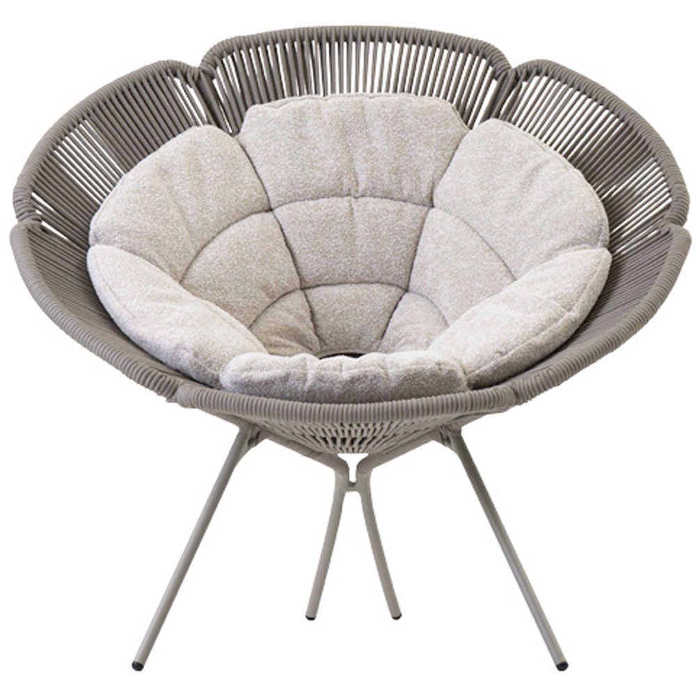 Scaun terasa LIVINTWIST Flo, aluminiu, 102 x 85.5 x 93 cm, taupe