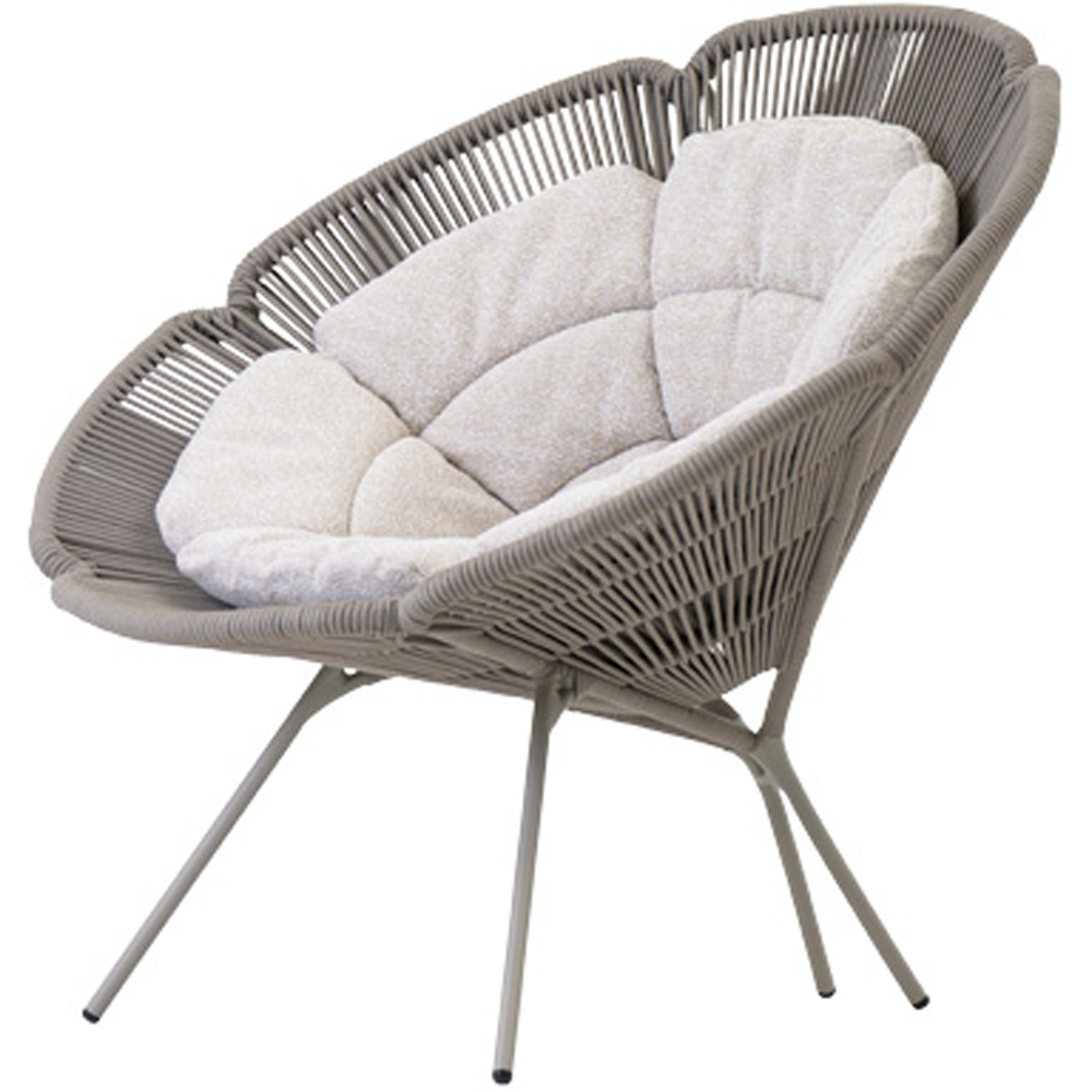 Scaun terasa LIVINTWIST Flo, aluminiu, 102 x 85.5 x 93 cm, taupe