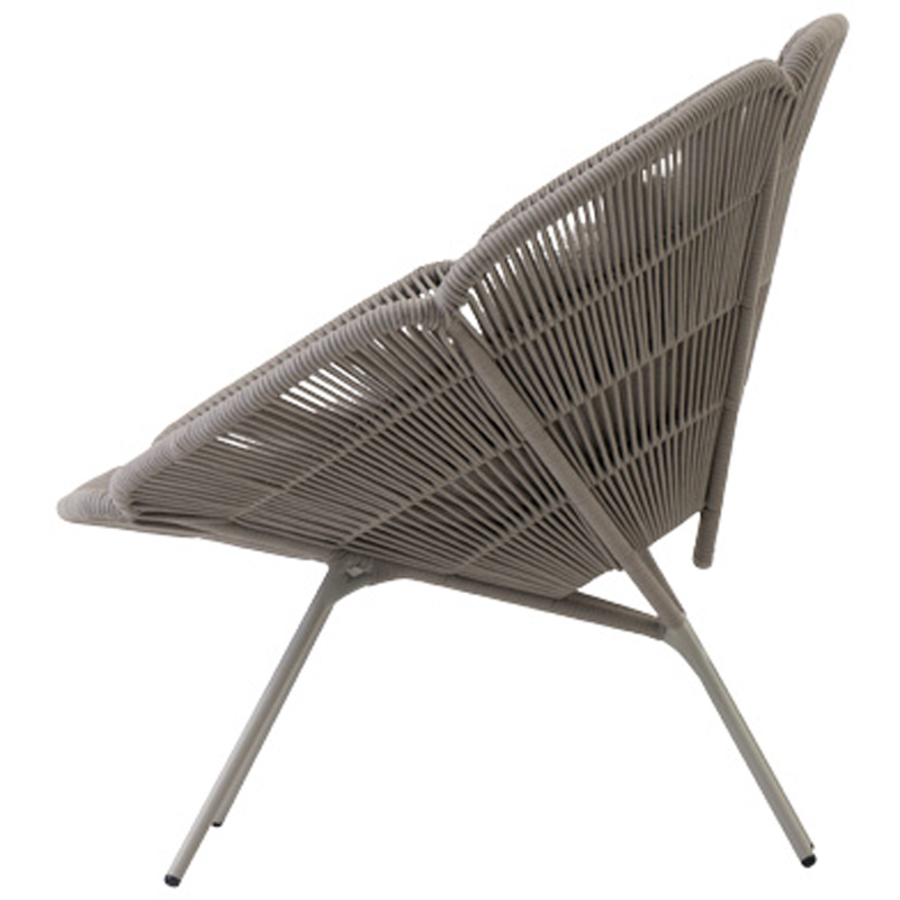 Scaun terasa LIVINTWIST Flo, aluminiu, 102 x 85.5 x 93 cm, taupe