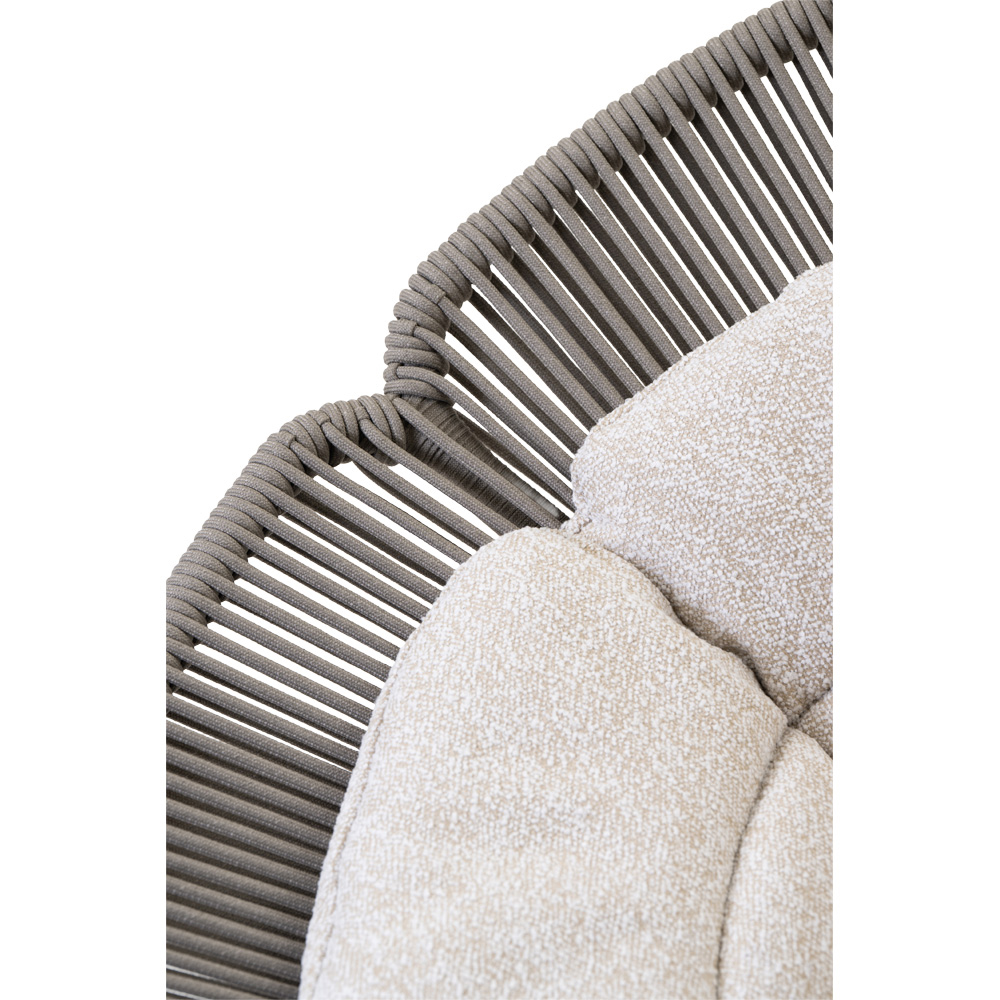 Scaun terasa LIVINTWIST Flo, aluminiu, 102 x 85.5 x 93 cm, taupe