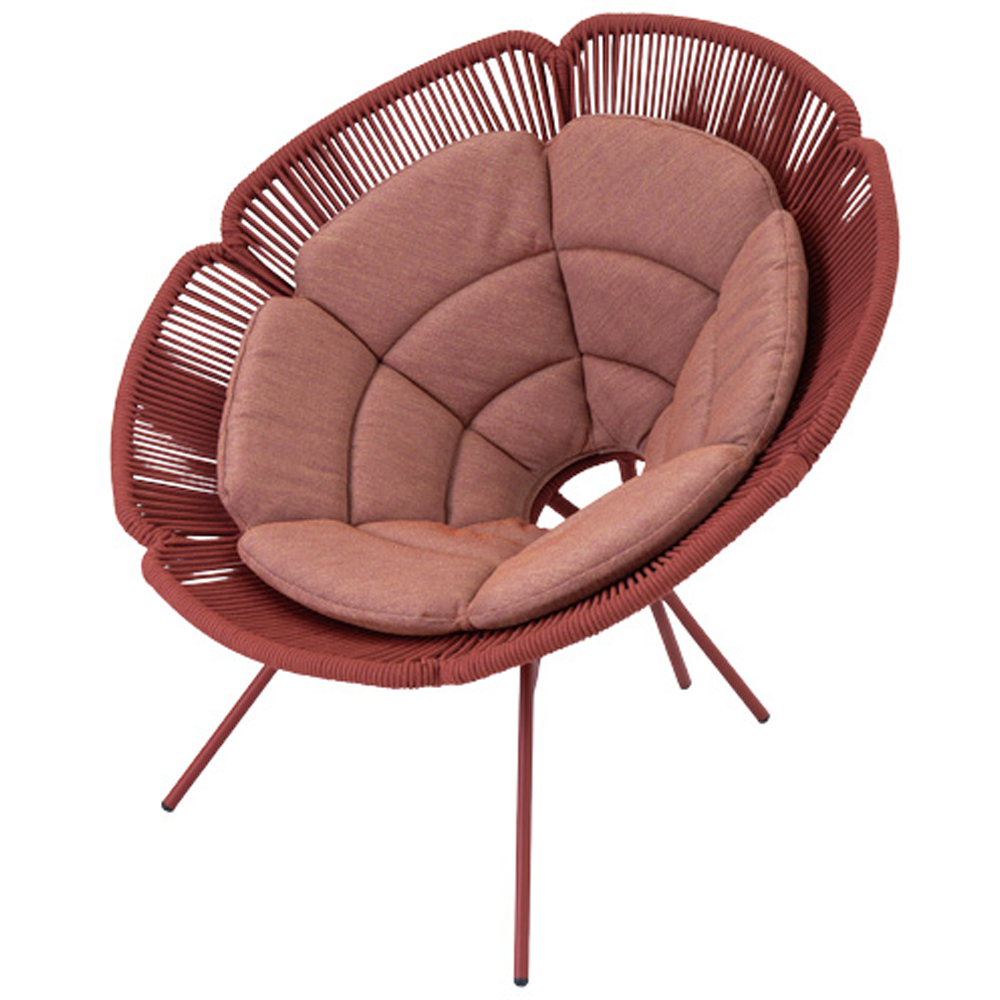 Scaun terasa LIVINTWIST Flo, aluminiu, 102 x 85.5 x 93 cm, portocaliu