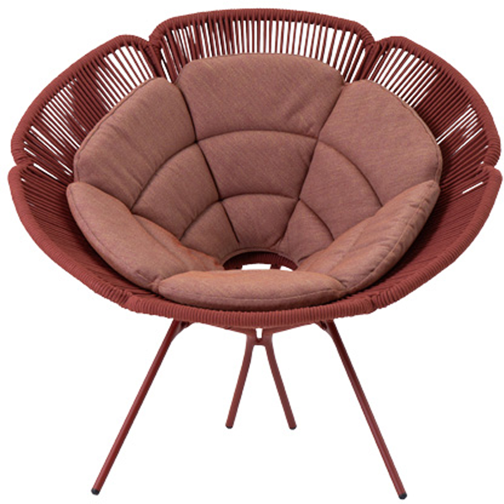 Scaun terasa LIVINTWIST Flo, aluminiu, 102 x 85.5 x 93 cm, portocaliu