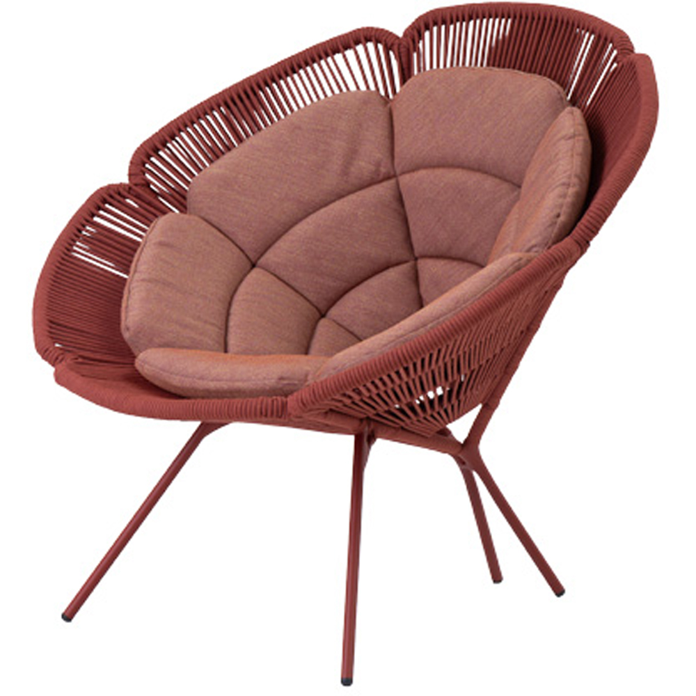 Scaun terasa LIVINTWIST Flo, aluminiu, 102 x 85.5 x 93 cm, portocaliu