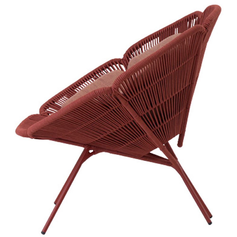 Scaun terasa LIVINTWIST Flo, aluminiu, 102 x 85.5 x 93 cm, portocaliu