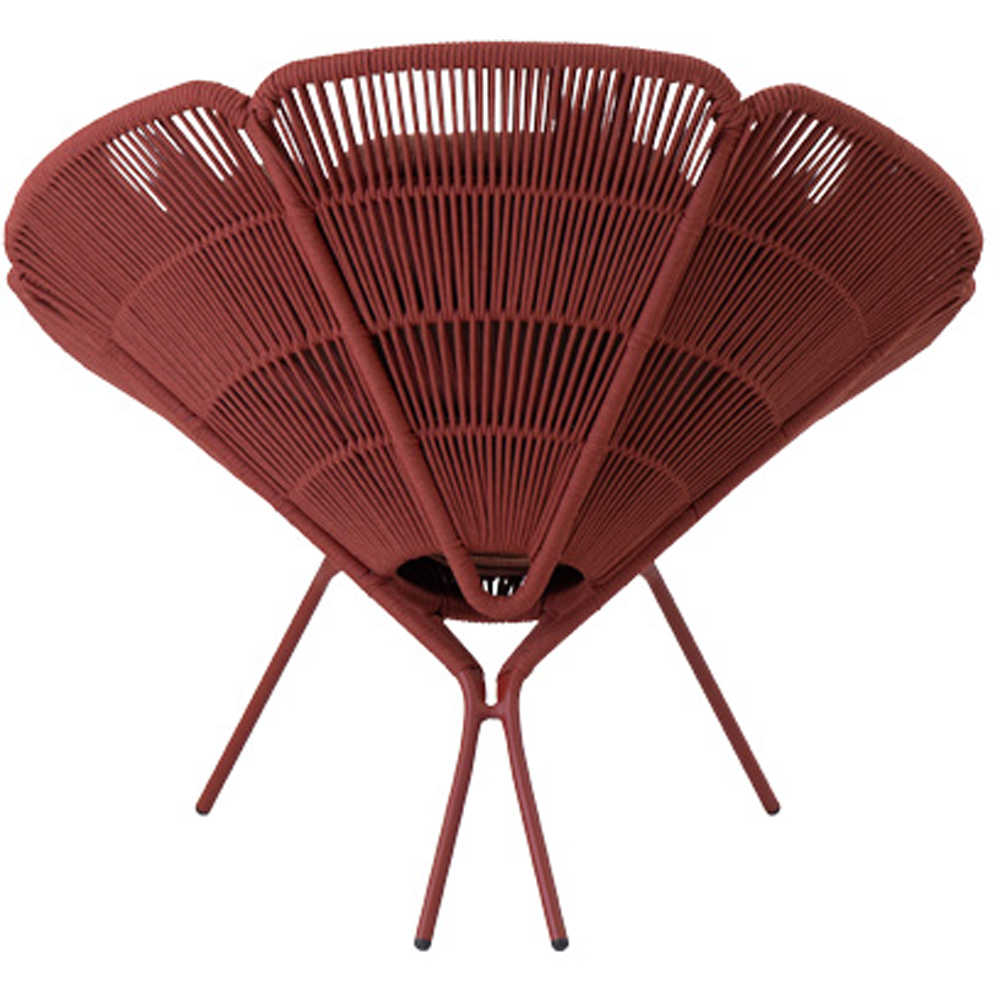 Scaun terasa LIVINTWIST Flo, aluminiu, 102 x 85.5 x 93 cm, portocaliu