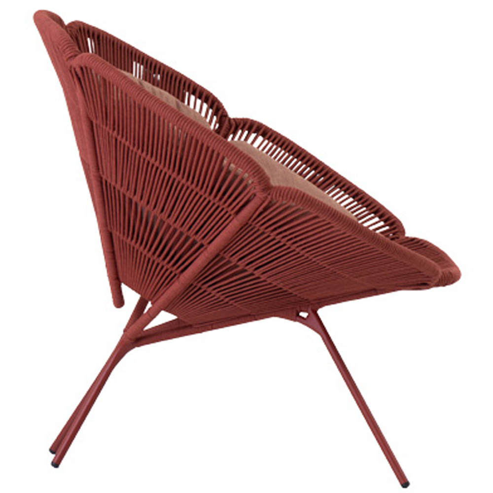 Scaun terasa LIVINTWIST Flo, aluminiu, 102 x 85.5 x 93 cm, portocaliu