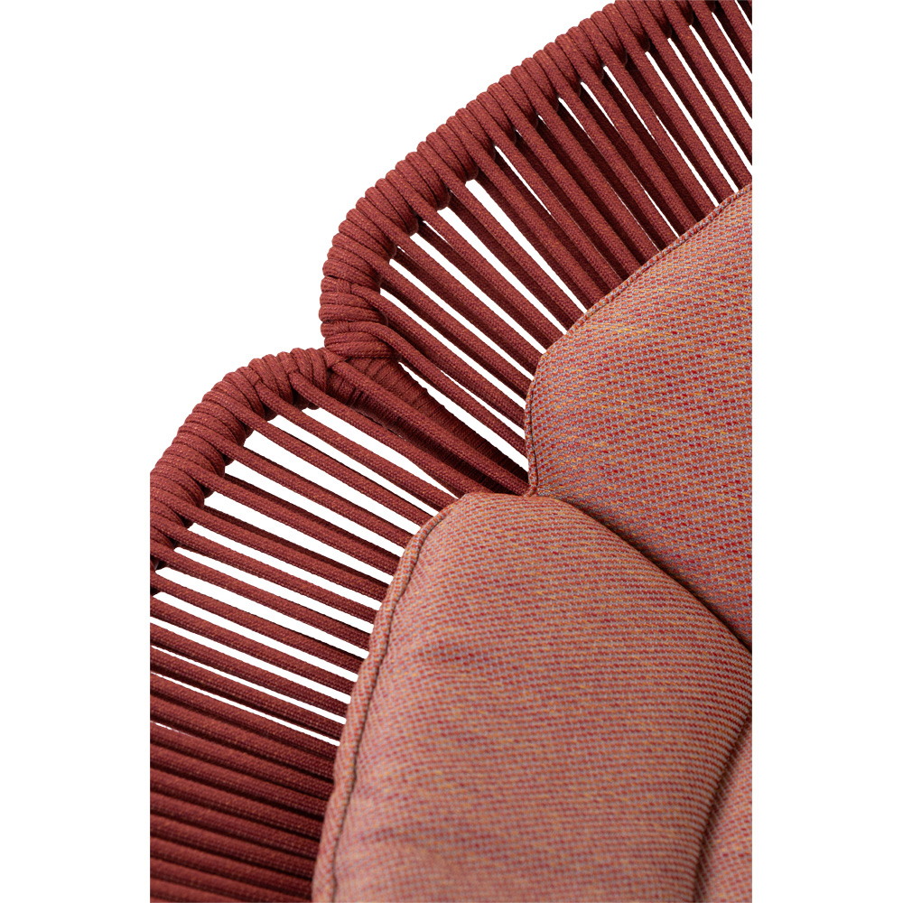 Scaun terasa LIVINTWIST Flo, aluminiu, 102 x 85.5 x 93 cm, portocaliu