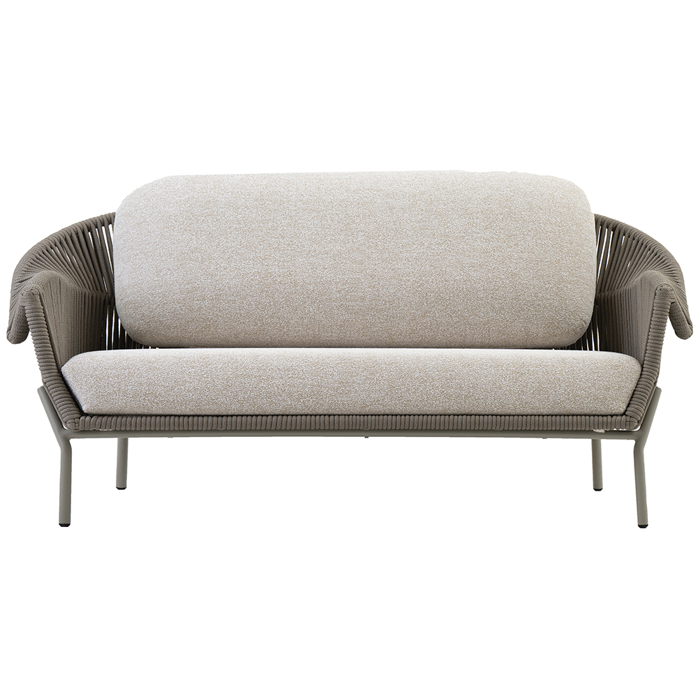 Canapea terasa LIVINTWIST Scala, aluminiu, 229 x 95 x 82 cm, taupe