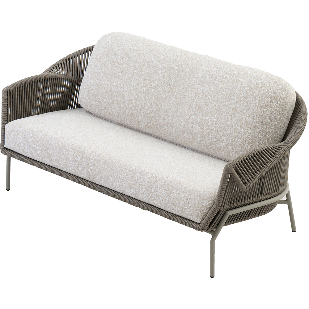 Canapea terasa LIVINTWIST Scala, aluminiu, 229 x 95 x 82 cm, taupe