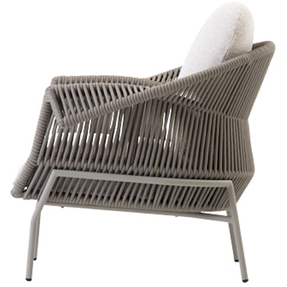 Scaun terasa LIVINTWIST Scala, aluminiu, 90 x 87 x 78 cm, taupe