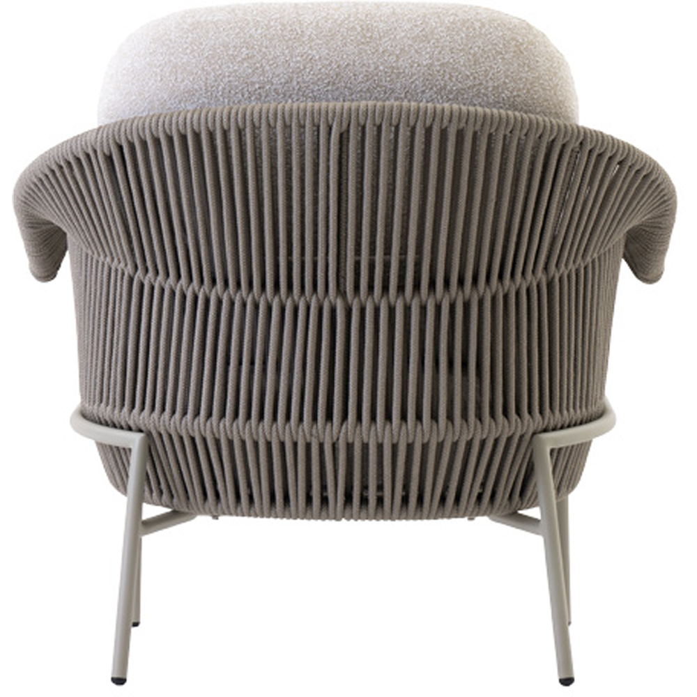 Scaun terasa LIVINTWIST Scala, aluminiu, 90 x 87 x 78 cm, taupe