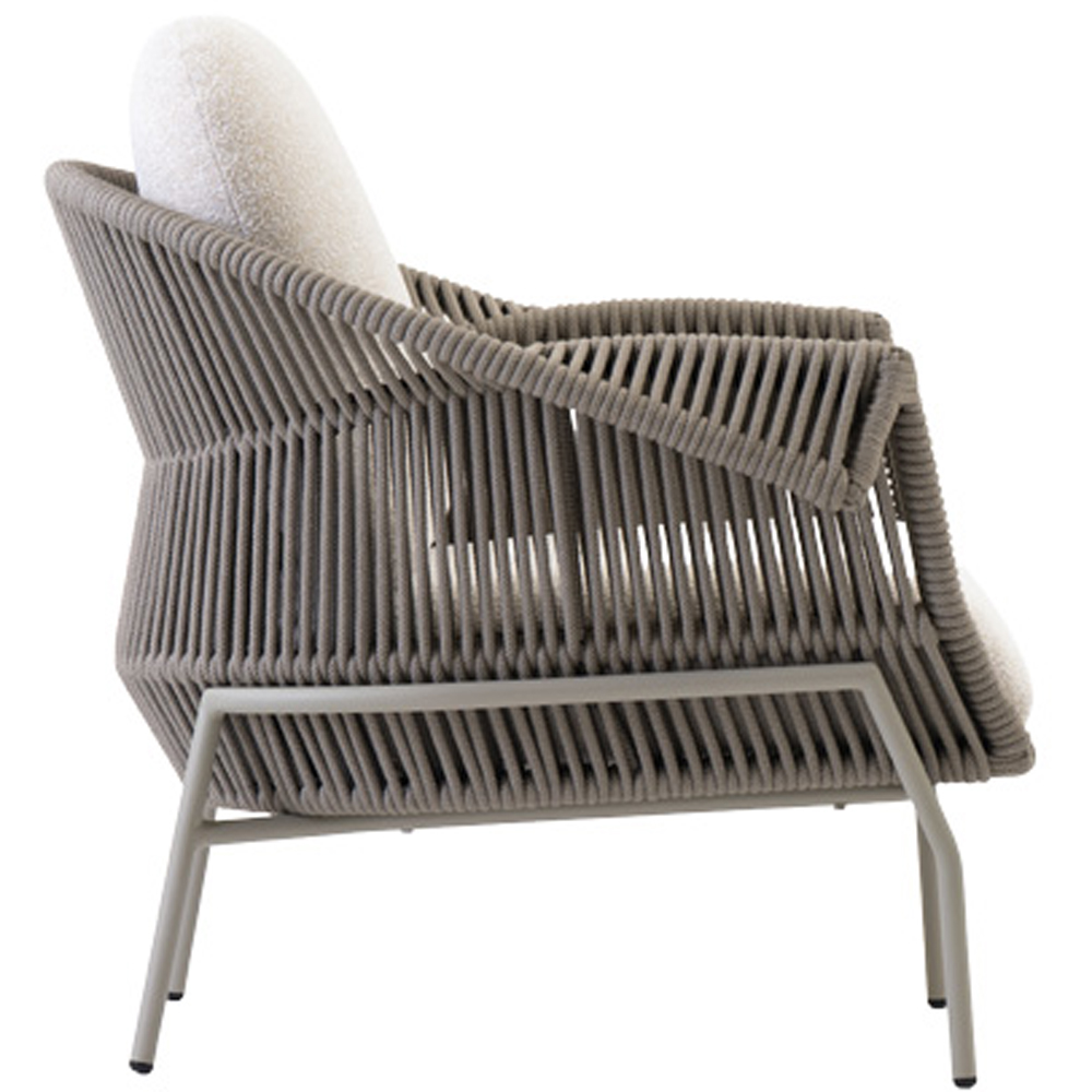 Scaun terasa LIVINTWIST Scala, aluminiu, 90 x 87 x 78 cm, taupe
