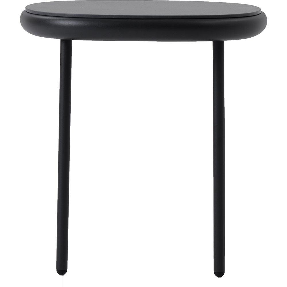 Masa terasa LIVINTWIST Scala 5, aluminiu, 43.5 x 43.5 x 45 cm, negru