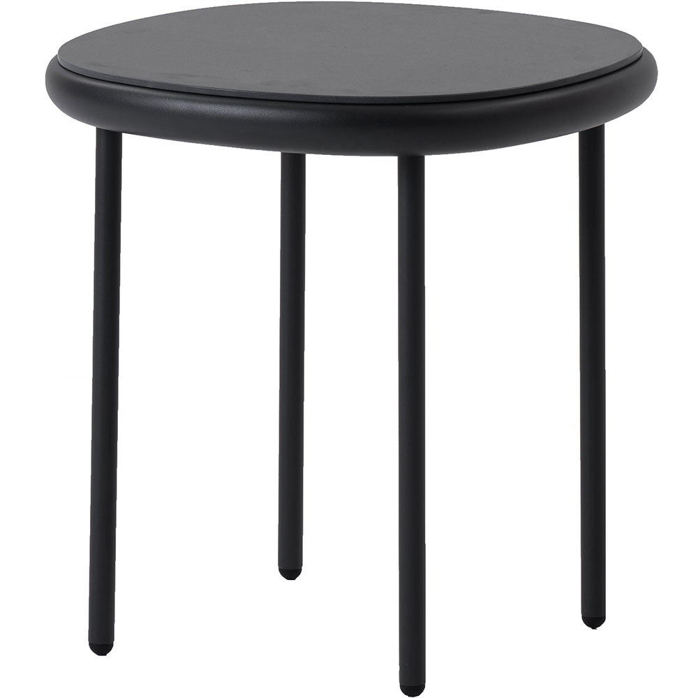 Masa terasa LIVINTWIST Scala 5, aluminiu, 43.5 x 43.5 x 45 cm, negru