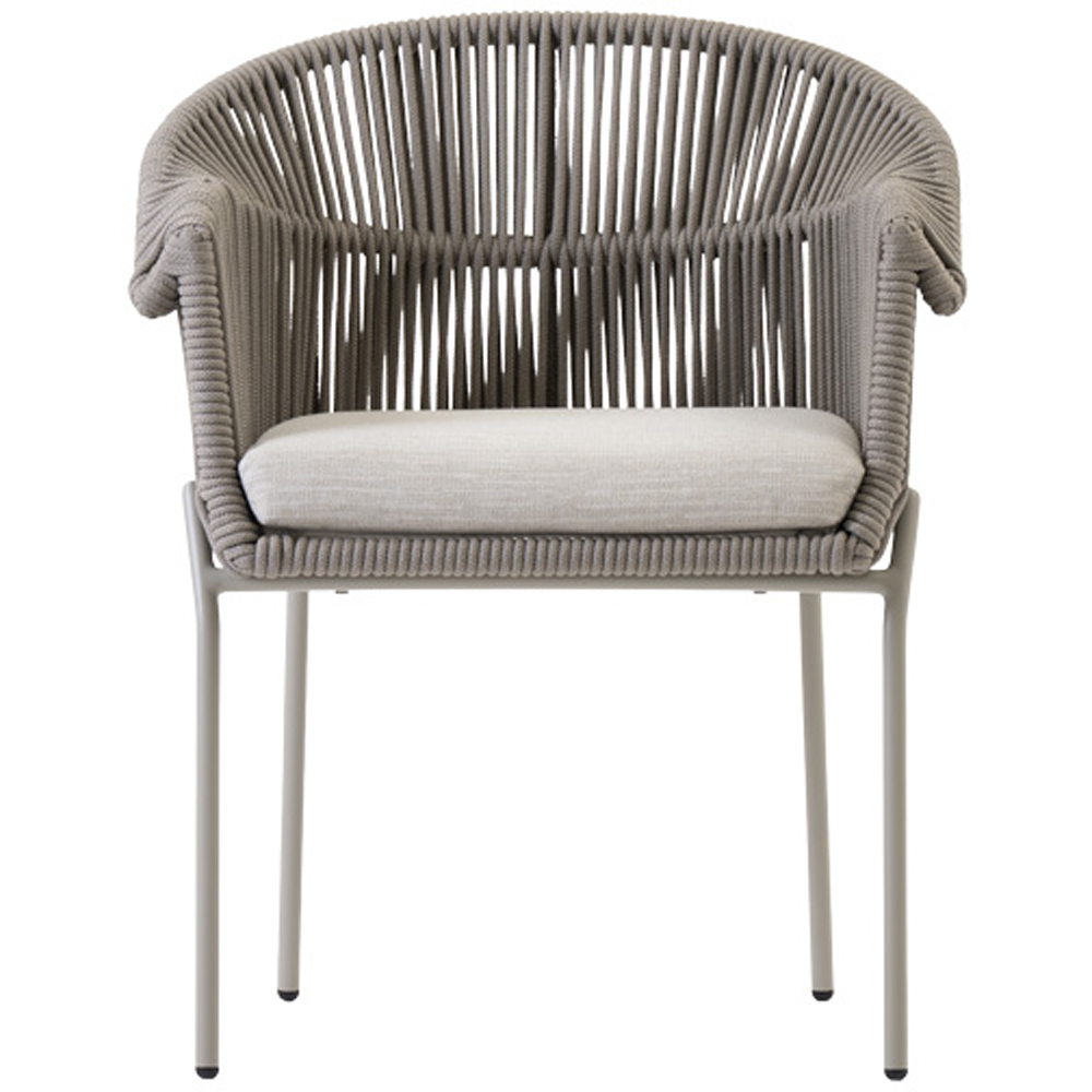 Scaun terasa LIVINTWIST Scala, aluminiu, 63.5 x 58 x 79.5 cm, taupe