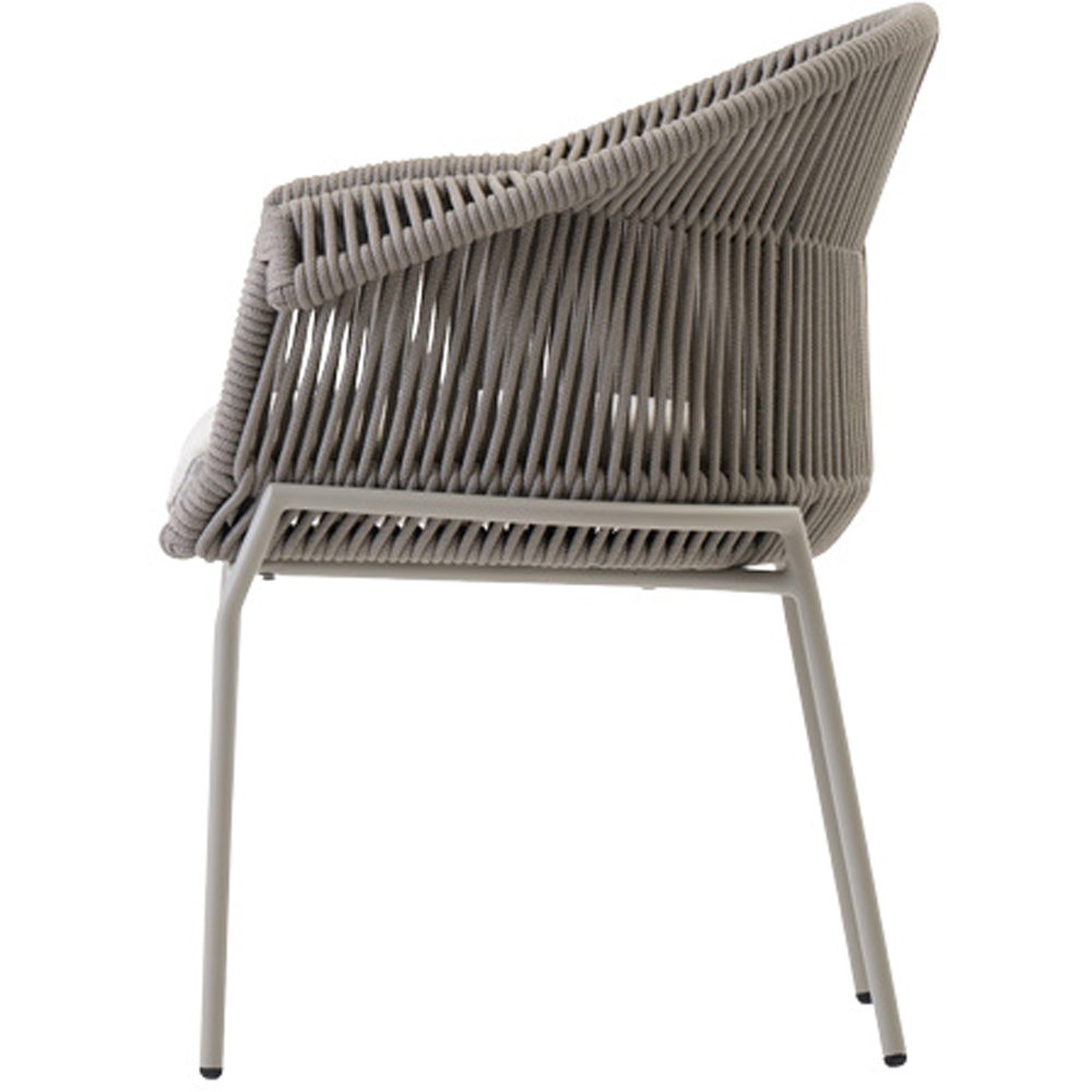 Scaun terasa LIVINTWIST Scala, aluminiu, 63.5 x 58 x 79.5 cm, taupe