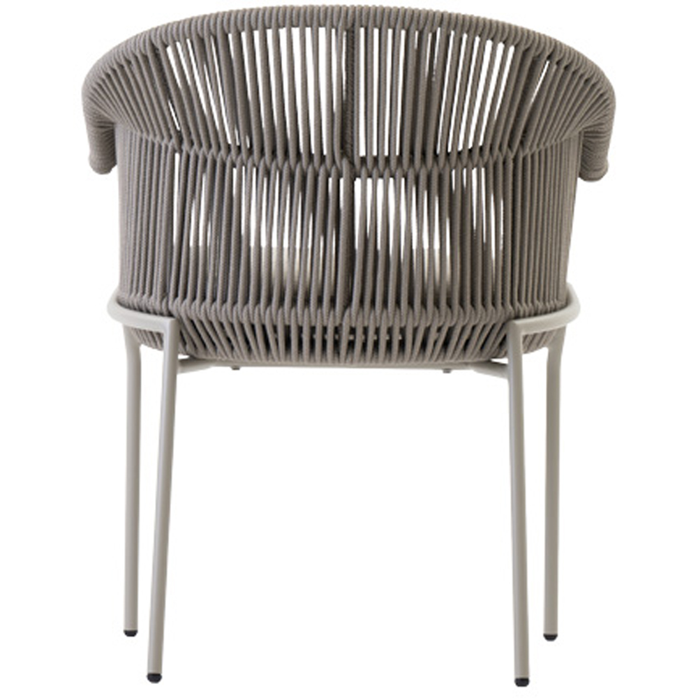 Scaun terasa LIVINTWIST Scala, aluminiu, 63.5 x 58 x 79.5 cm, taupe