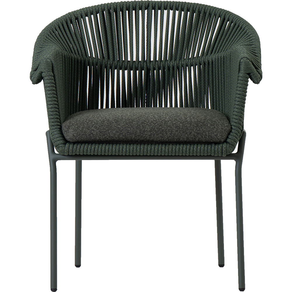 Scaun terasa LIVINTWIST Scala, aluminiu, 63.5 x 58 x 79.5 cm, verde