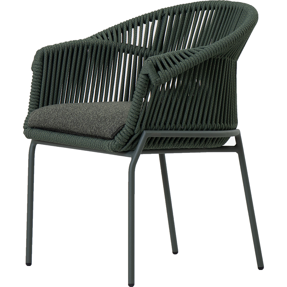 Scaun terasa LIVINTWIST Scala, aluminiu, 63.5 x 58 x 79.5 cm, verde