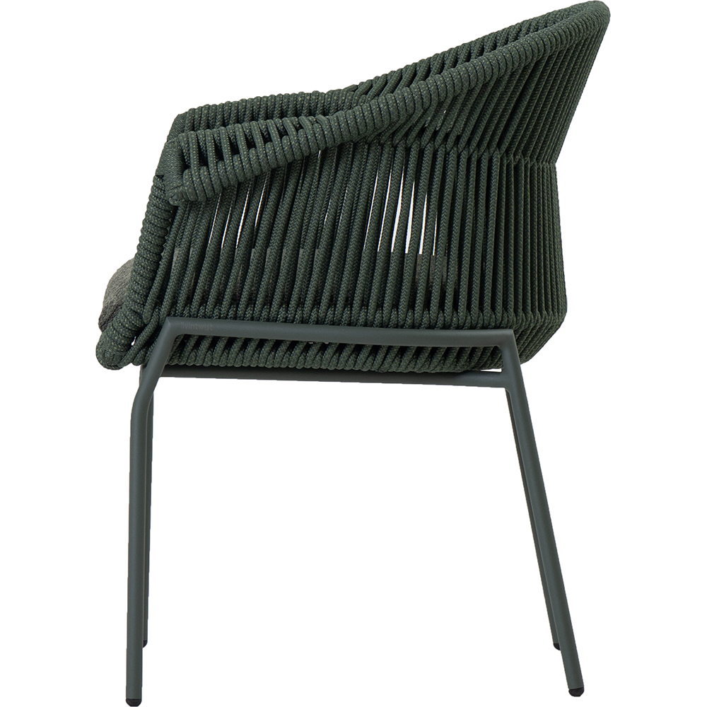 Scaun terasa LIVINTWIST Scala, aluminiu, 63.5 x 58 x 79.5 cm, verde