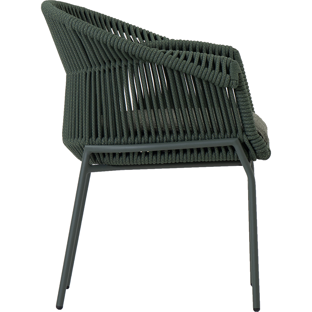 Scaun terasa LIVINTWIST Scala, aluminiu, 63.5 x 58 x 79.5 cm, verde