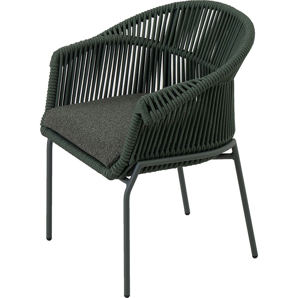 Scaun terasa LIVINTWIST Scala, aluminiu, 63.5 x 58 x 79.5 cm, verde