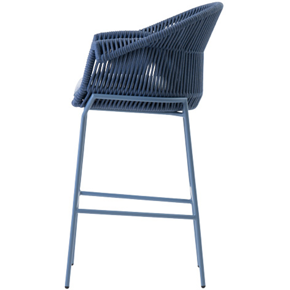 Scaun terasa LIVINTWIST Scala, aluminiu, 60.5 x 57.5 x 109.5 cm, albastru