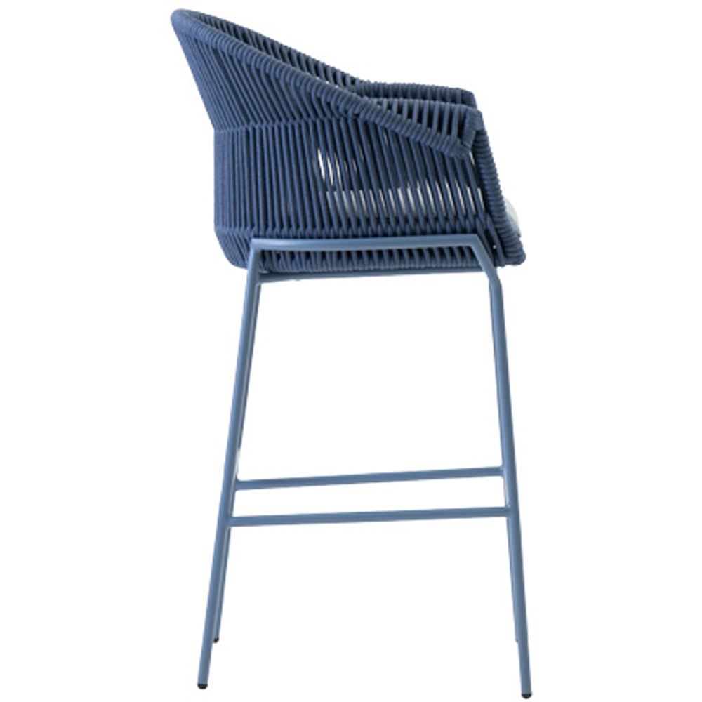 Scaun terasa LIVINTWIST Scala, aluminiu, 60.5 x 57.5 x 109.5 cm, albastru