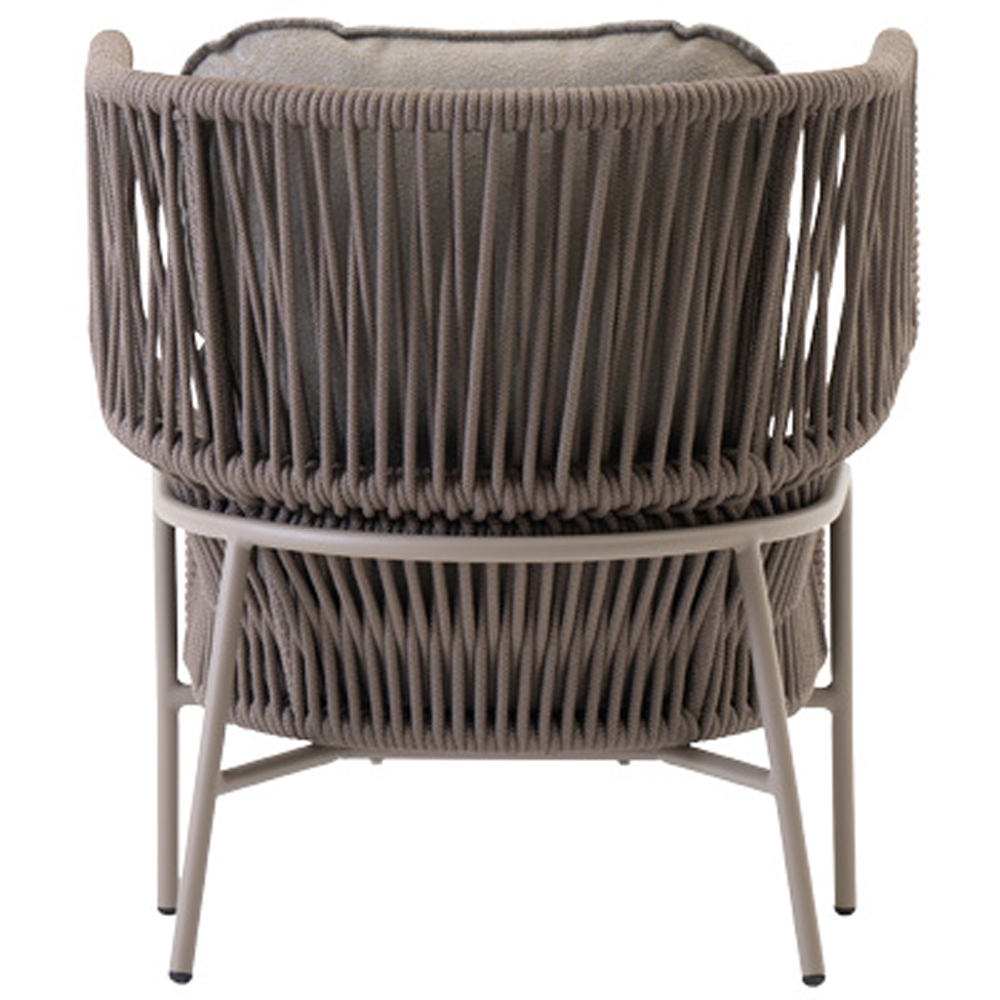 Scaun terasa LIVINTWIST Rock, aluminiu, 77.5 x 79.5 x 82 cm, taupe