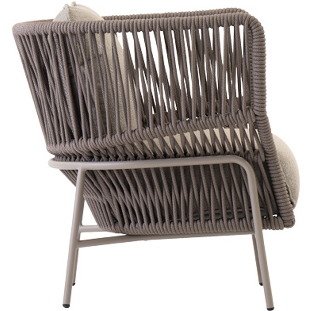 Scaun terasa LIVINTWIST Rock, aluminiu, 77.5 x 79.5 x 82 cm, taupe