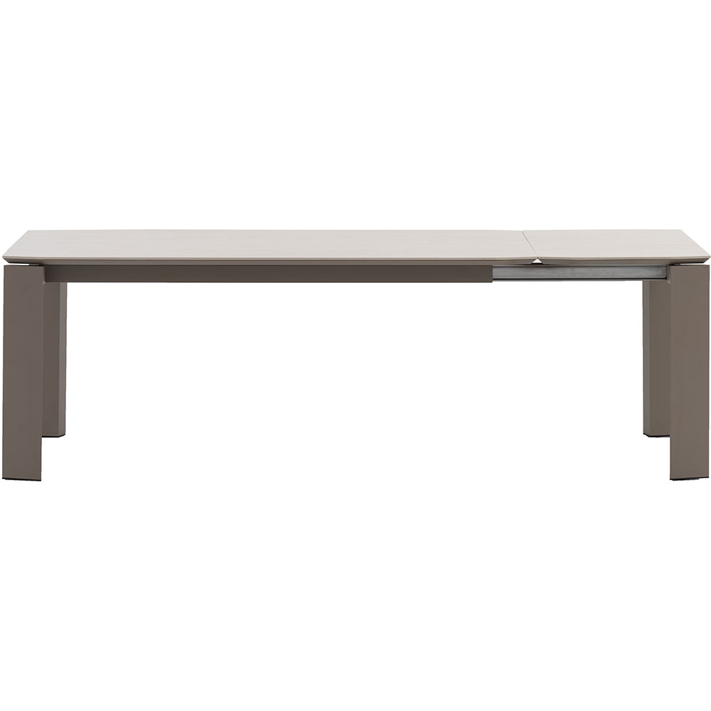 Masa terasa LIVINTWIST Rock S, aluminiu, 179-237 x 89 x 75 cm, taupe