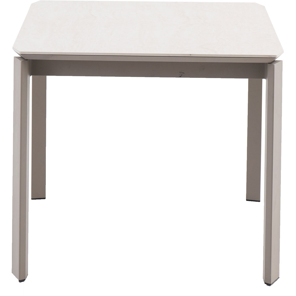 Masa terasa LIVINTWIST Rock S, aluminiu, 179-237 x 89 x 75 cm, taupe