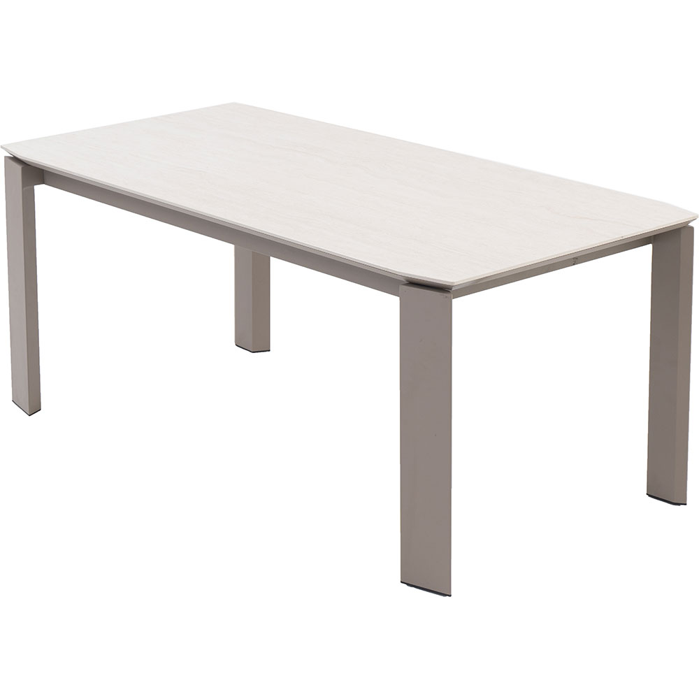 Masa terasa LIVINTWIST Rock S, aluminiu, 179-237 x 89 x 75 cm, taupe