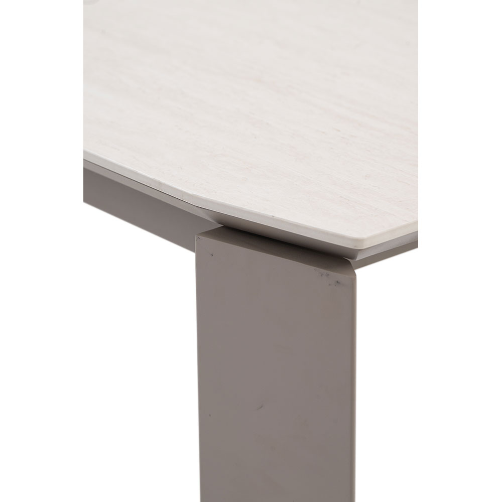 Masa terasa LIVINTWIST Rock S, aluminiu, 179-237 x 89 x 75 cm, taupe