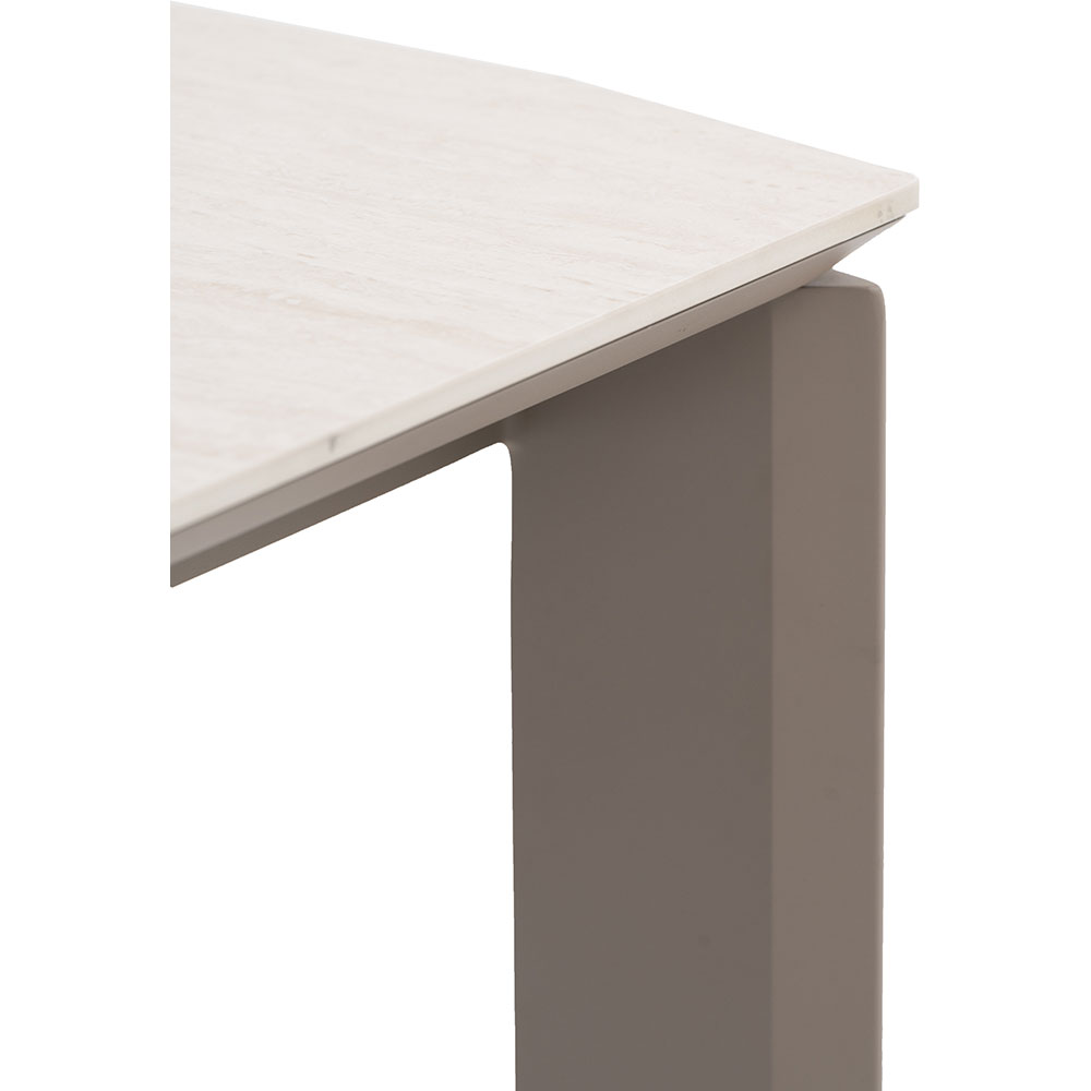 Masa terasa LIVINTWIST Rock S, aluminiu, 179-237 x 89 x 75 cm, taupe
