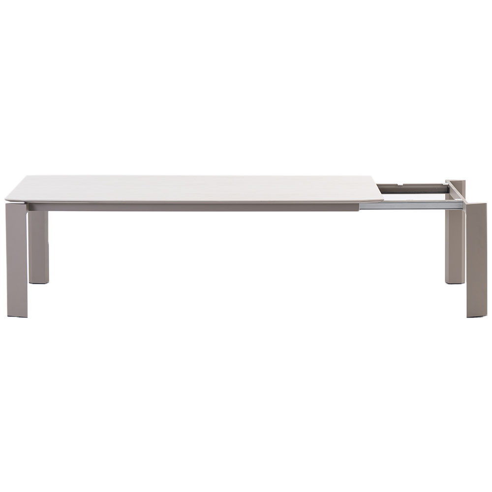 Masa terasa LIVINTWIST Rock L, aluminiu, 239-298 x 100 x 75 cm, taupe