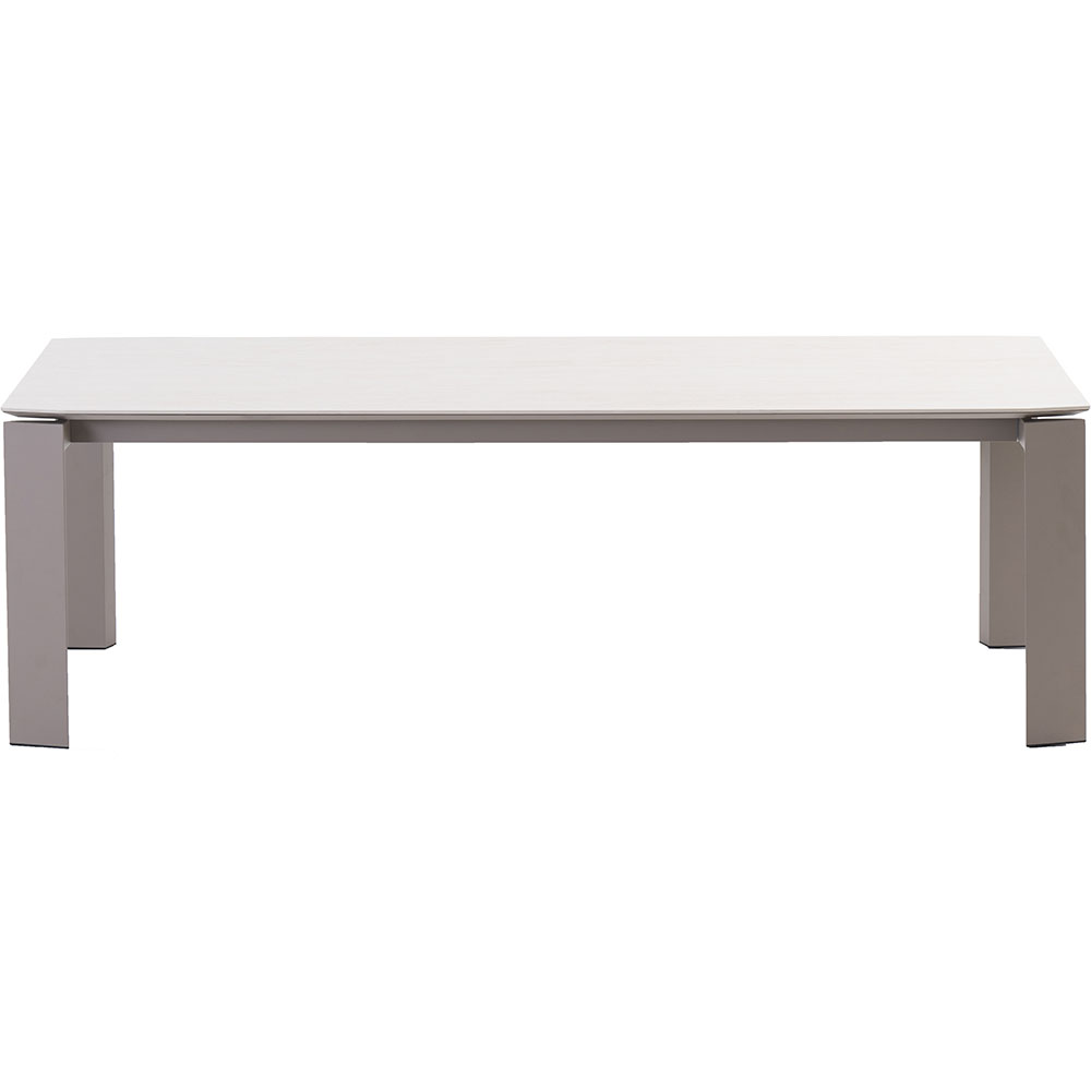 Masa terasa LIVINTWIST Rock L, aluminiu, 239-298 x 100 x 75 cm, taupe