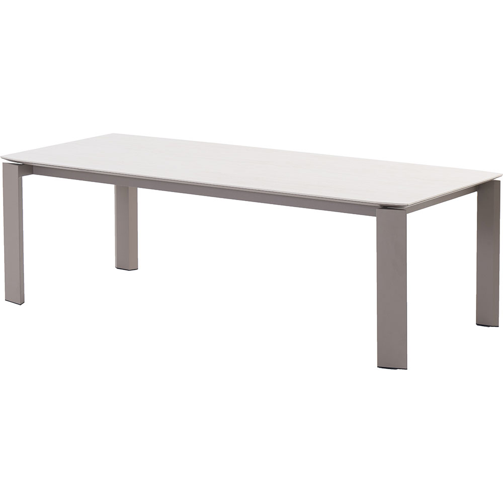 Masa terasa LIVINTWIST Rock L, aluminiu, 239-298 x 100 x 75 cm, taupe