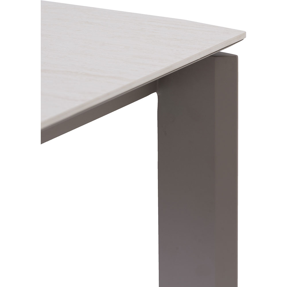 Masa terasa LIVINTWIST Rock L, aluminiu, 239-298 x 100 x 75 cm, taupe