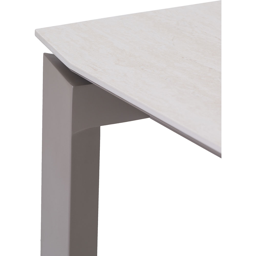 Masa terasa LIVINTWIST Rock L, aluminiu, 239-298 x 100 x 75 cm, taupe