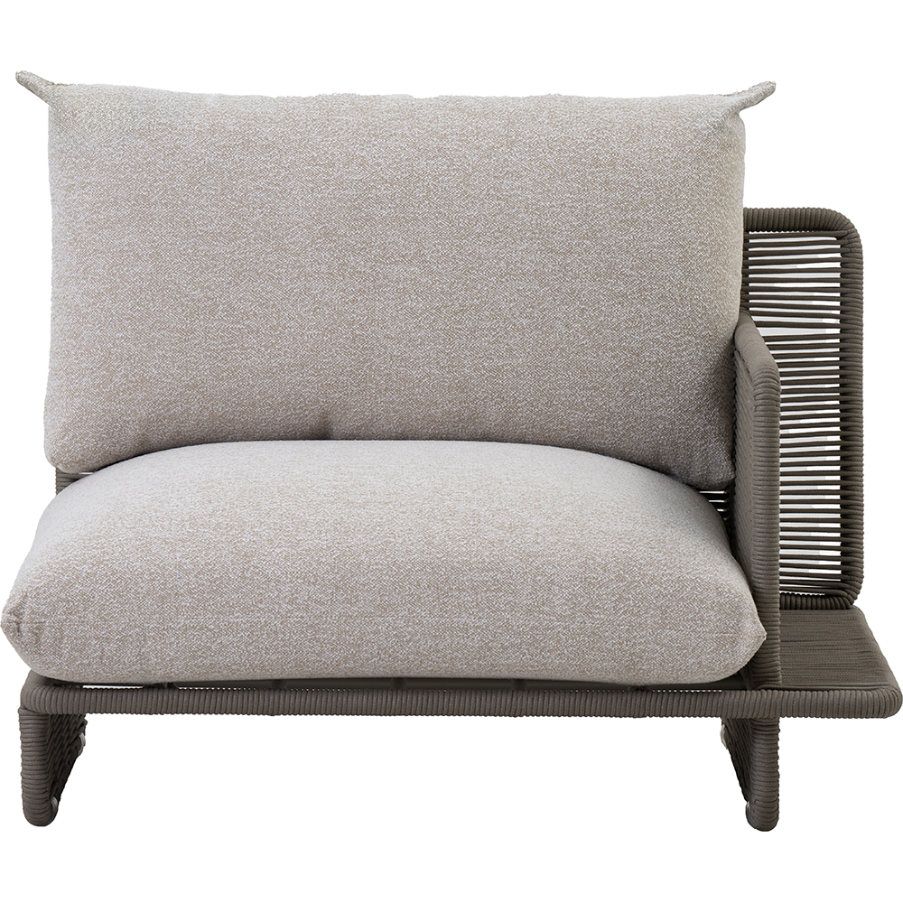 Canapea terasa LIVINTWIST Cross 1, aluminiu, 112 x 95 x 80 cm, maro taupe