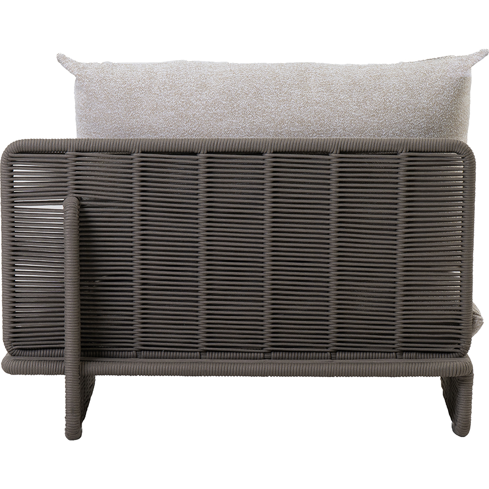Canapea terasa LIVINTWIST Cross 1, aluminiu, 112 x 95 x 80 cm, maro taupe