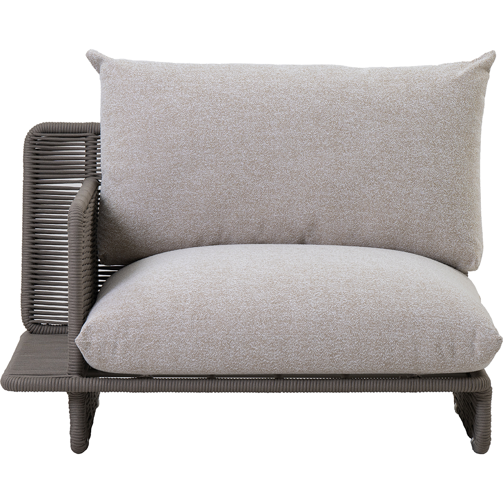 Canapea terasa LIVINTWIST Cross, aluminiu, 112 x 95 x 80 cm, maro taupe