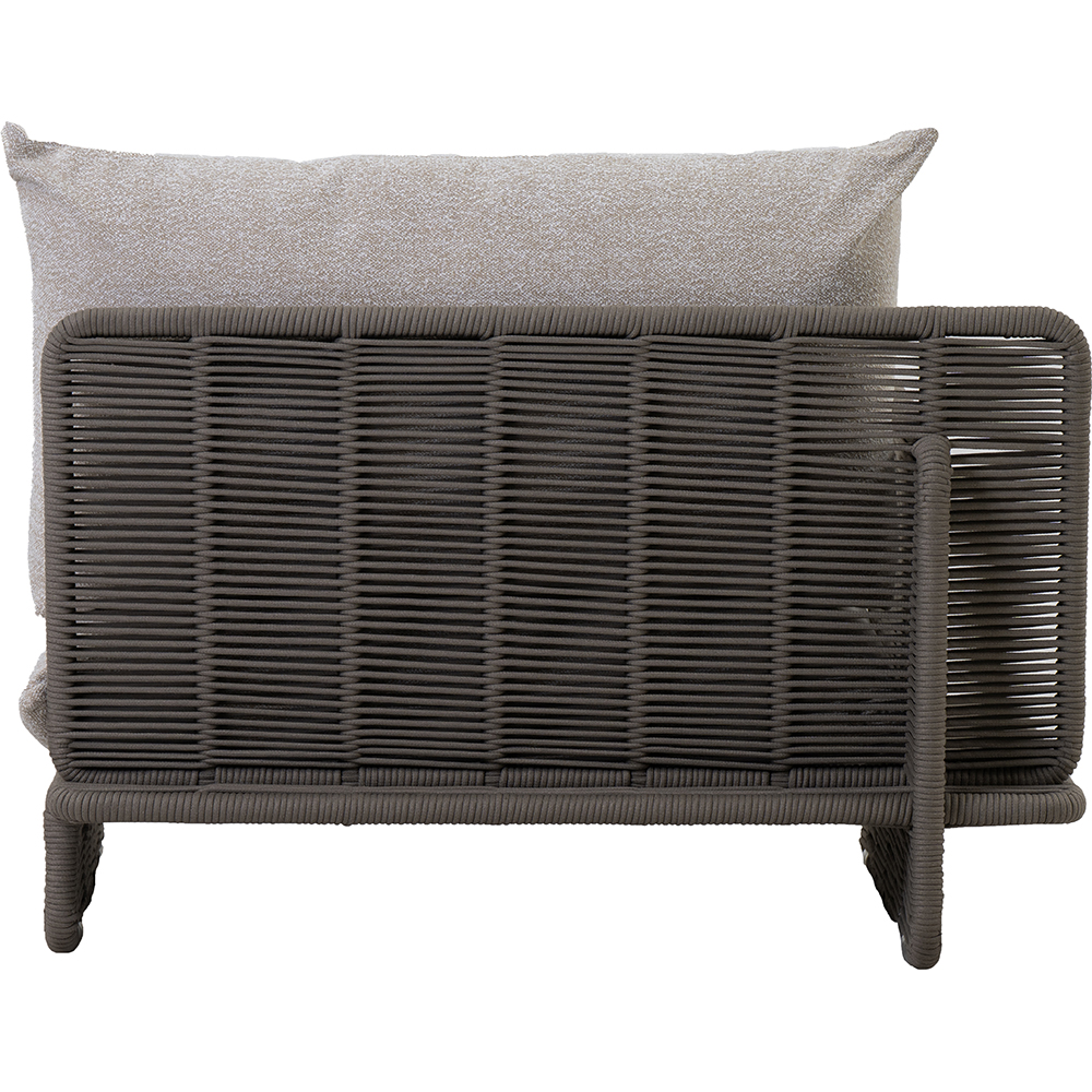 Canapea terasa LIVINTWIST Cross, aluminiu, 112 x 95 x 80 cm, maro taupe