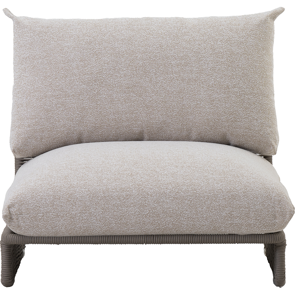 Canapea terasa LIVINTWIST Cross, aluminiu, 93 x 95 x 80 cm, maro taupe