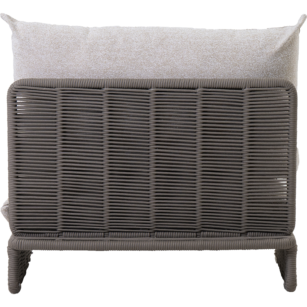 Canapea terasa LIVINTWIST Cross, aluminiu, 93 x 95 x 80 cm, maro taupe