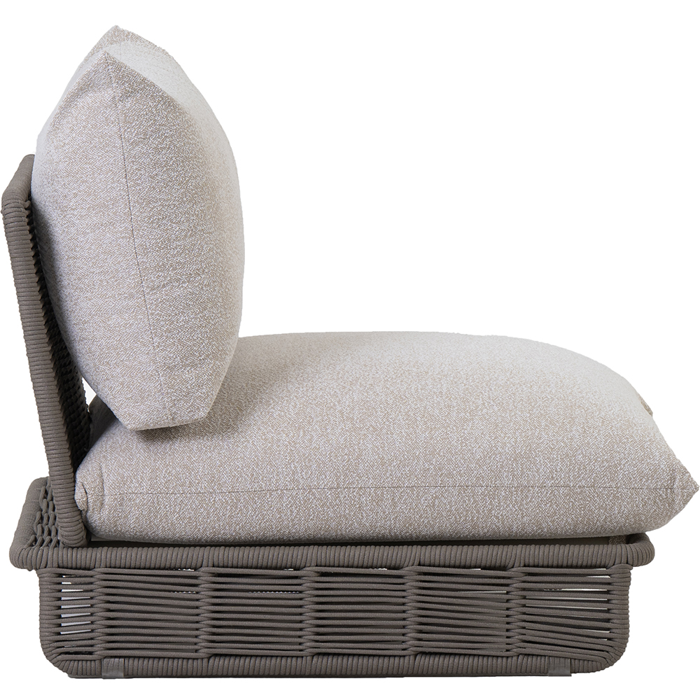 Canapea terasa LIVINTWIST Cross, aluminiu, 93 x 95 x 80 cm, maro taupe