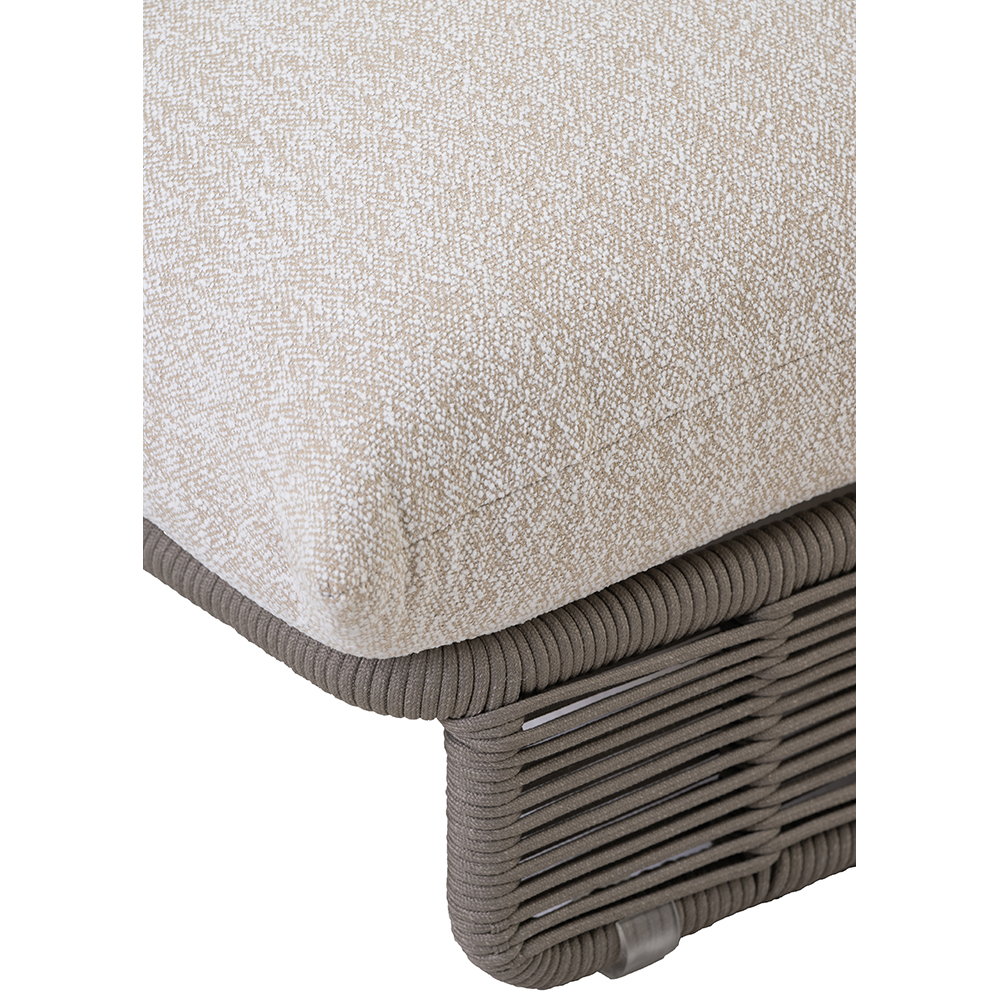 Canapea terasa LIVINTWIST Cross, aluminiu, 93 x 95 x 80 cm, maro taupe