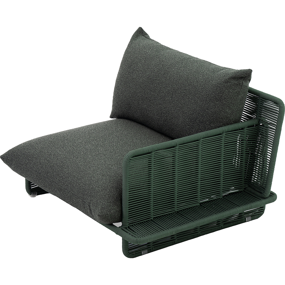 Canapea terasa LIVINTWIST Cross 1, aluminiu, 112 x 95 x 80 cm, verde